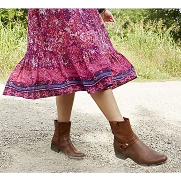 Frye And Co Womens Elodie Flat Heel Motorcycle Boots Brush Brown Size 9.5 - Picture 7 of 10